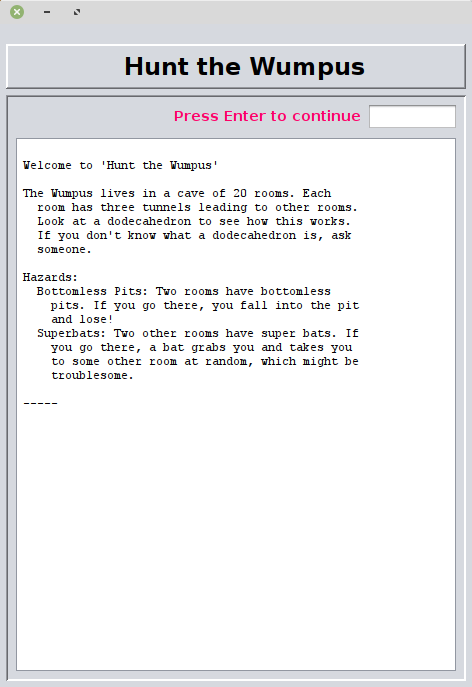 Wumpus instructions