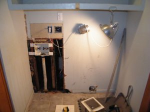 Sheetrock Removed