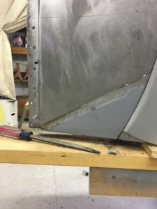 Cowl patch ready to weld